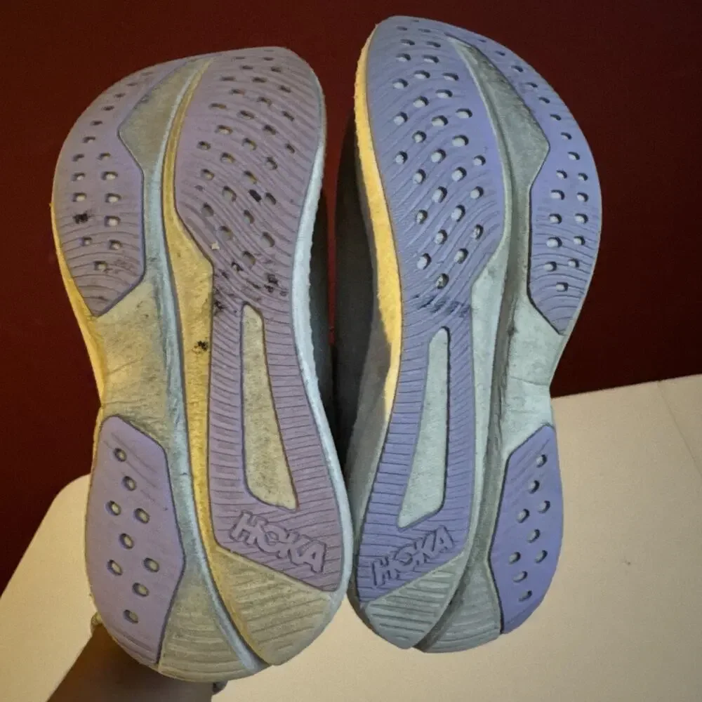 Hoka Mach 6 Shoes Size 9.5 Wide Women Gray Pink Running Gym Marathon 1147834